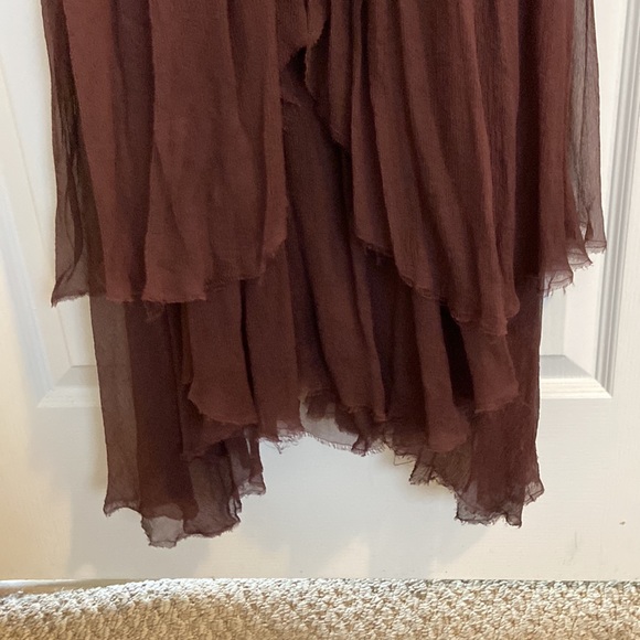 Alexander McQueen burgundy silk chiffon dress - Picture 6 of 7